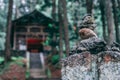 Japan temple stones stacked