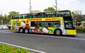 Hello Kitty Tour Bus in Tokyo Royalty Free Stock Photo