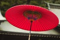 Japan Tokyo Meiji-jingu Shinto Shrine traditional red umbrella Royalty Free Stock Photo