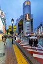 Japan. Tokyo. Shibuya district at night Royalty Free Stock Photo