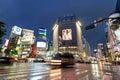 Japan. Tokyo. Shibuya district at night Royalty Free Stock Photo