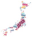 Japan top travel destinations word cloud