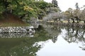 Japan tourist guide information. \'Hikone Castle\' and \'Genkyuen- garden\' Royalty Free Stock Photo
