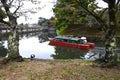 Japan tourist guide information. \'Hikone Castle\' and \'Genkyuen- garden\' Royalty Free Stock Photo