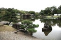 Japan tourist guide information. \'Hikone Castle\' and \'Genkyuen- garden\' Royalty Free Stock Photo