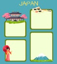 Japan Touristic Vector Concept with Copyspace