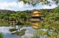 Japan travel destination landmark, Golden pavilion, Kinkaki-ji temple in Kyoto