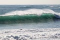 Japan Typhoon Surfing Giant Wave at Hebara Beach In Japan Royalty Free Stock Photo