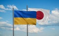 Japan and Ukraine flag