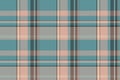 Japan vector texture background, post textile pattern fabric. Long check plaid seamless tartan in light and cyan colors