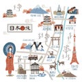 Japan walking map Royalty Free Stock Photo