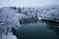 Japan winter landscape at Mishima town Royalty Free Stock Photo