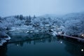 Japan winter landscape at Mishima town