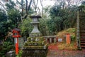 Japan zen path in a garden, park in autumn season and maple tree Royalty Free Stock Photo