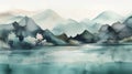 Japandi Style With Soft Watercolor Tones Inspired By Lake Como