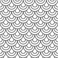 Japane secircle wave seamless pattern. Royalty Free Stock Photo
