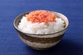 Japanes food, cooked rice with Karashi mentaiko