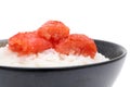 Japanes food, Karashi mentaiko on rice Royalty Free Stock Photo