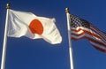 Japanese and American Flags