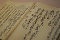 Japanese Ancient Writing in Japan. The way of writing is ver different from ones nowadays. Closer to Chinese written language. In