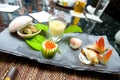 Japanese appetiser made out of raw fish, Royalty Free Stock Photo