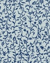 Japanese Arabesque Flower Flowing Seamless Pattern