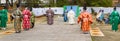 Japanese Archery Demonstration Begins Royalty Free Stock Photo