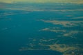 Japanese archipelago Aerial view of Kansai and Shikoku Royalty Free Stock Photo