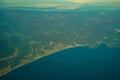 Japanese archipelago Aerial view of Shizuoka Prefecture Royalty Free Stock Photo