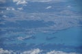 Japanese archipelago Aerial view of Tokushima Royalty Free Stock Photo