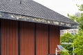 Japanese architectural style brick roof