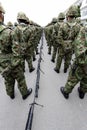 Japanese armed soldiers with weapon