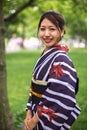 Japanese Asian woman in kimono Royalty Free Stock Photo