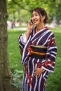 Japanese Asian woman in kimono Royalty Free Stock Photo