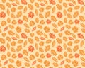 Japanese Autumn Leaf Vector Seamless Pattern