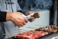 Japanese barbecue skewers Royalty Free Stock Photo