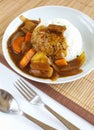 Japanese beef curry rice Royalty Free Stock Photo