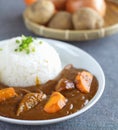 Japanese beef curry rice Royalty Free Stock Photo