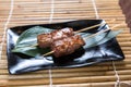 Japanese Beef Kushiyaki, Skewered and Grilled Meat Royalty Free Stock Photo