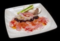 Japanese beef yakiniku menu set. Royalty Free Stock Photo