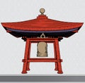 Japanese bell shelter Royalty Free Stock Photo