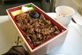 Japanese bento (lunch box) served on a plane
