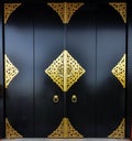 Japanese black doorway asakusa, senso-ji temple Royalty Free Stock Photo