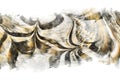 Japanese black and gold marbling paper abstract, natural texture background, ink art, wave illustration Royalty Free Stock Photo