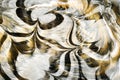 Japanese black and gold marbling paper abstract, natural texture background, ink art, wave illustration Royalty Free Stock Photo