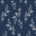 Japanese blue iris pattern Royalty Free Stock Photo