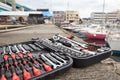 Boat maintenance scenery and tools Royalty Free Stock Photo