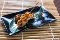 Japanese boneless chicken Kushiyaki, Skewered and Grilled Meat