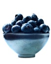 Japanese bowl with blueberries isolated