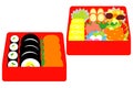 Japanese box lunch, picnic lunch Royalty Free Stock Photo